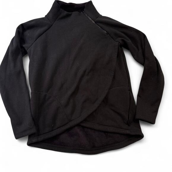 Black athleta small fleece zip - Picture 1 of 3